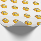 Emoji-Monokel Geschenkpapier (Ecke)