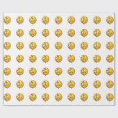 Emoji-Monokel Geschenkpapier (Flach)