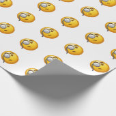 Emoji-Monokel Geschenkpapier (Ecke)