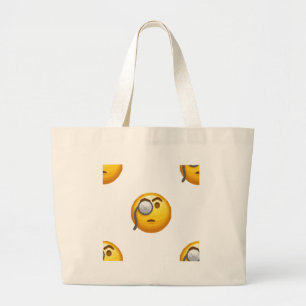 Emoji-Monokel Jumbo Stoffbeutel