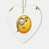 Emoji-Monokel Keramikornament (Links)