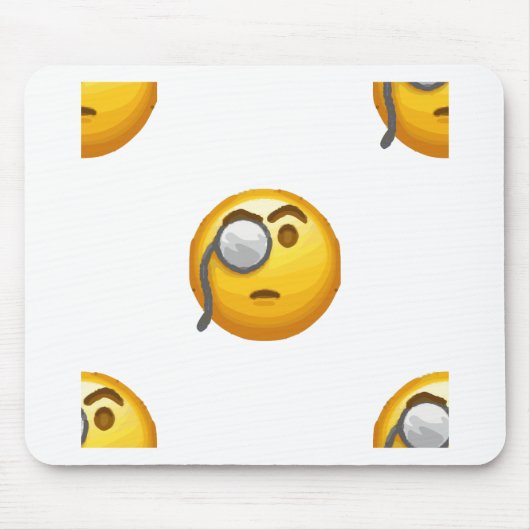 Emoji-Monokel Mousepad (Vorne)
