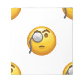 Emoji-Monokel Notizblock (Vorderseite)