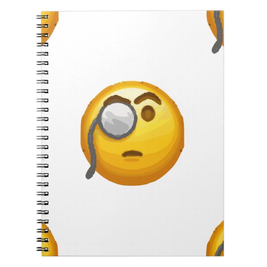 Emoji-Monokel Notizblock (Vorderseite)