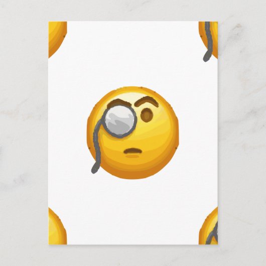 Emoji-Monokel Postkarte (Vorderseite)