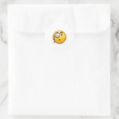 Emoji-Monokel Runder Aufkleber (Tasche)