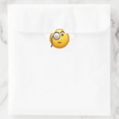 Emoji-Monokel Stern-Aufkleber (Tasche)