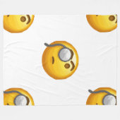 Emoji-Monokeldecke Fleecedecke (Vorderseite (Horizontal))