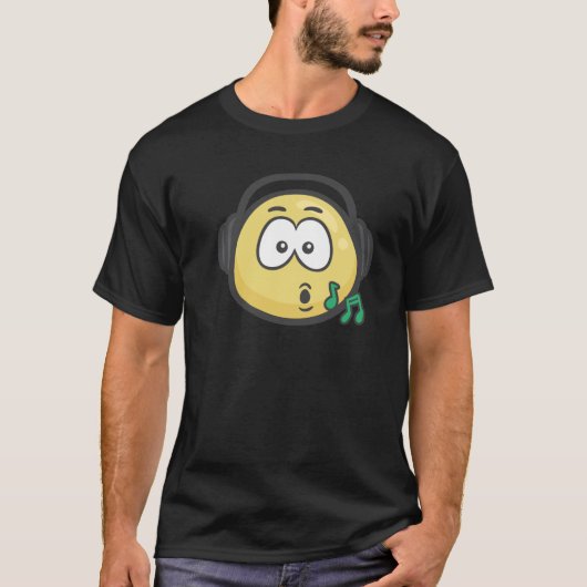 Emoji: Musik-Gesicht T-Shirt (Vorderseite)