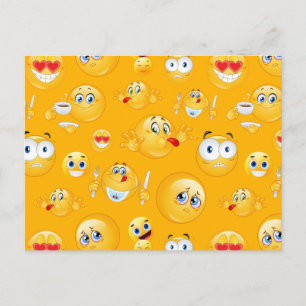 Emoji-Muster 2 Feiertagspostkarte