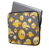Emoji Muster 2 Laptopschutzhülle (Vorderseite Links)