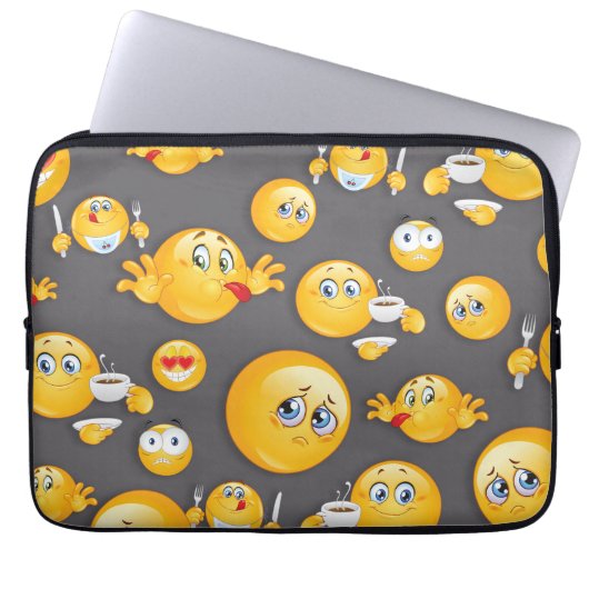 Emoji Muster 2 Laptopschutzhülle (Vorderseite)