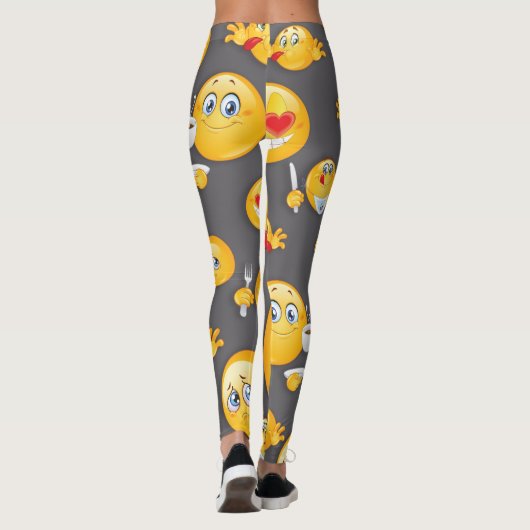 Emoji Muster 2 Leggings (Rückseite)
