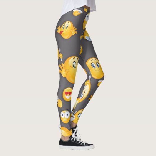 Emoji Muster 2 Leggings (Rechts)
