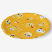 Emoji Muster 2 Pappteller (Schrägansicht)