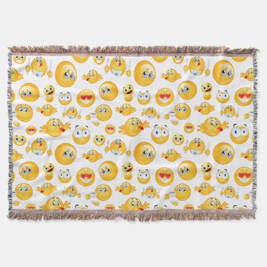 Emoji-Muster Decke (Vorderseite)