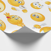 Emoji-Muster Geschenkpapier (Ecke)