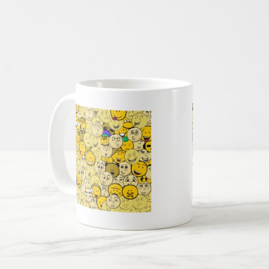 Emoji Muster Kaffeetasse (Vorderseite Links)