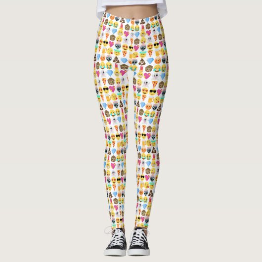 Emoji Muster Leggings (Vorderseite)