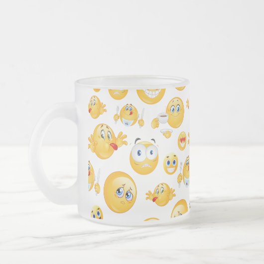 Emoji-Muster Mattglastasse (Links)