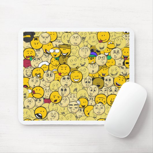 Emoji Muster Mousepad (Mit Mouse)