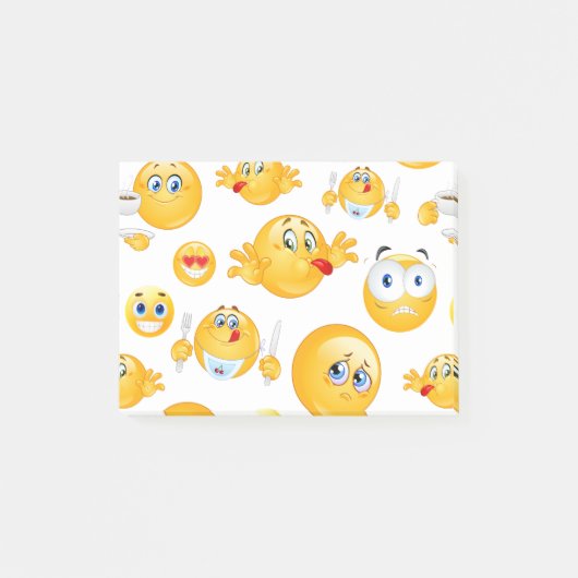 Emoji-Muster Post-it Klebezettel (Vorderseite)