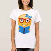 Emoji Nerd-Bücherwurm-Shirt T-Shirt (Vorderseite)