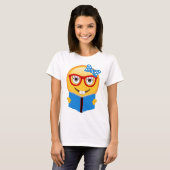Emoji Nerd-Bücherwurm-Shirt T-Shirt (Vorne ganz)