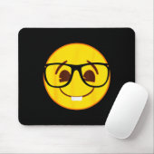 Emoji Nerd Gles Yellow Smile Face  Mousepad (Mit Mouse)