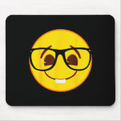 Emoji Nerd Gles Yellow Smile Face Mousepad (Vorne)