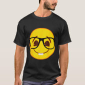 Emoji Nerd Gles Yellow Smile Face T-Shirt (Vorderseite)