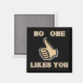 Emoji: No one likes you Magnet (Vorderseite/Rückseite)