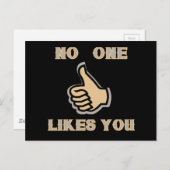 Emoji: No one likes you Postkarte (Vorne/Hinten)