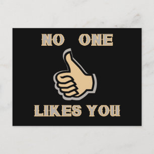 Emoji: No one likes you Postkarte