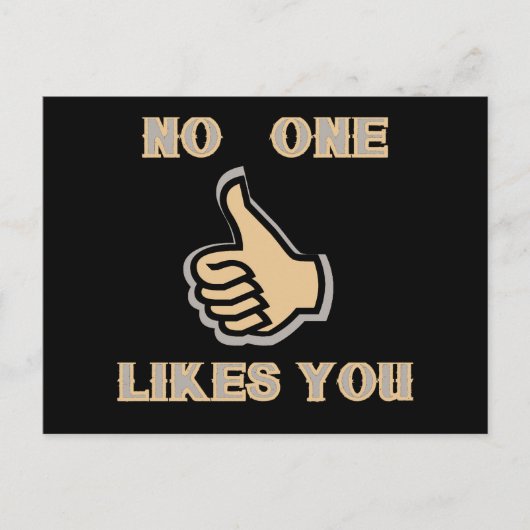 Emoji: No one likes you Postkarte (Vorderseite)