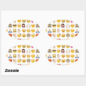 Emoji Ovaler Aufkleber (Blatt)