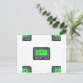 Emoji Pager Postkarte (Stehend Vorderseite)