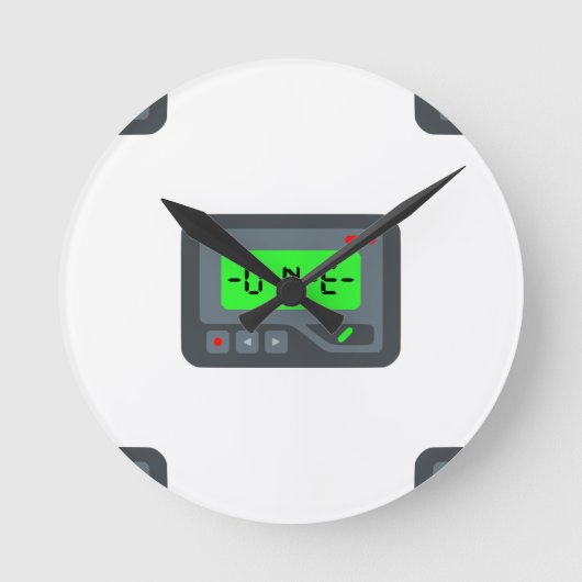 Emoji Pager Runde Wanduhr (Vorderseite)