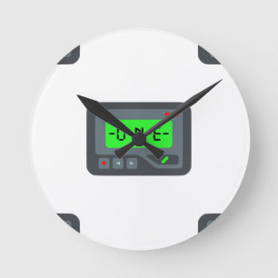 Emoji Pager Runde Wanduhr