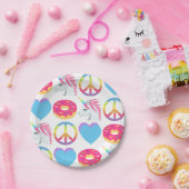 Emoji PapierTeller - Frieden, Liebe, Unicorn, (Party)