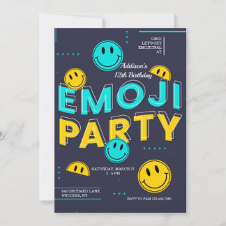 Emoji-Party Einladung