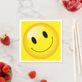 Emoji Party fröhlich Emoticon Happy Face Serviette (Beispiel)