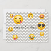 Emoji Party Geburtstagseinladungen Blue Boys Einladung (Rückseite)