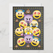 Emoji Party OMG Birthay Einladung (Rückseite)