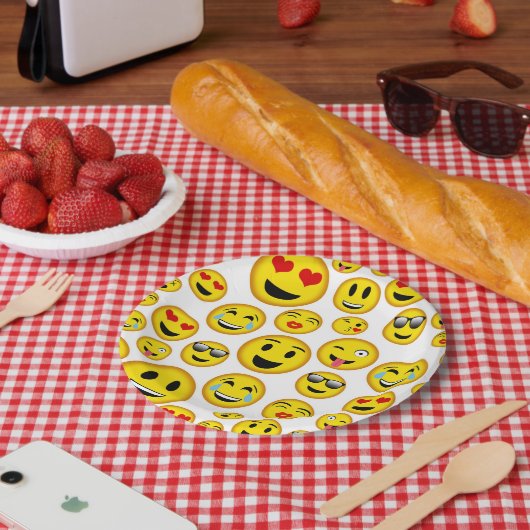 Emoji-Party Pappteller (Picknick)