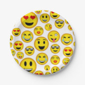 Emoji-Party Pappteller (Vorderseite)