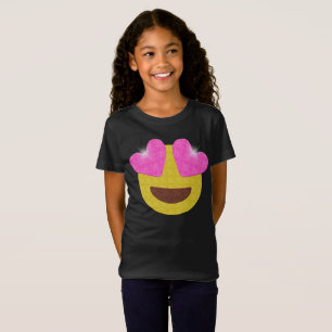 Emoji Party-Shirt - funkelndes Herz mustert Emoji T-Shirt