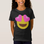Emoji Party-Shirt - funkelndes Herz mustert Emoji T-Shirt (Vorderseite)