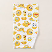 Emoji Pattern Badhandtuch Set (Handtuch)