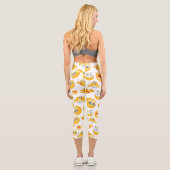 Emoji Pattern Capri Leggings (Rückseite)